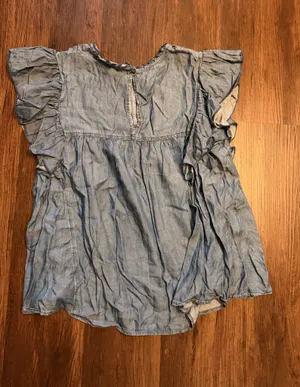 Time and Tru denim color blouse size XL thumbnail 3