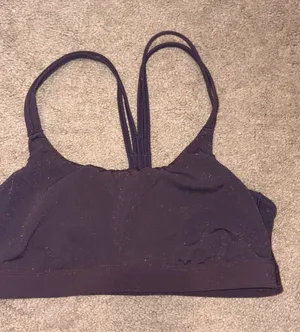 all in motion Sparkle Strappy Sports Bralette - Plum Size: M thumbnail 1
