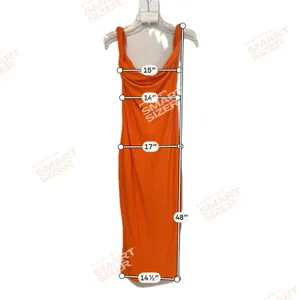 Club L London Orange Twist Strap Bodycon Jersey Stretch Midi Dress Size US 8 thumbnail 8