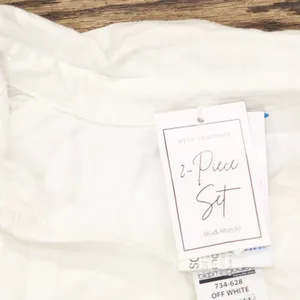 Blue Island Womens Cover Up Cotton Shirt 734-628 Ivory Off White M thumbnail 3