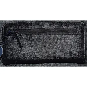 Nautica Slim Clutch Wallet Women OS Black NEW Saffiano Snap Card Slots thumbnail 2