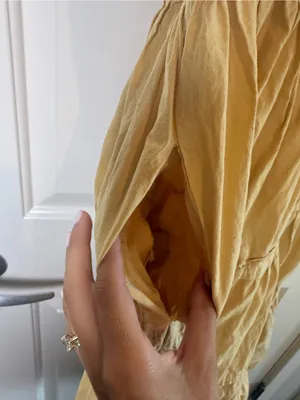 Stitchdrop Mustard Yellow Tiered Midi Maxi Dress XS 100% Cotton thumbnail 6