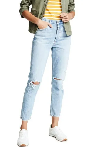Jamie High Rise Shakedown Destroyed Distressed Hi-Waist Ripped Jeans 25 thumbnail 1
