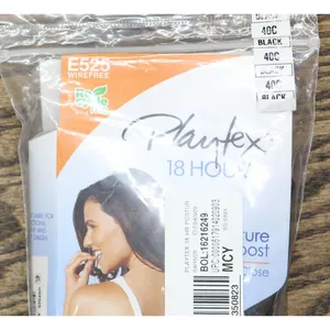 NWT Playtex 18 Hour Wirefree Bra Front Close Back Power Support Womens Black 40C thumbnail 4