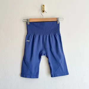 Stax | Seamless Premium Collection Athletic Biker‎ Shorts in Blue thumbnail 2