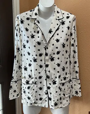 & other stories white floral button up shirt thumbnail 1