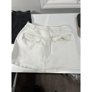 bundle love Tree Denim Cargo white Mini Skirt with Black‎ and blue skirt S Y2K thumbnail 5