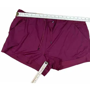 Avia‎ Women Running Athletic Gym Shorts XL Burgundy Mesh Hem Pockets Drawstring thumbnail 5