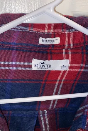 Hollister Boyfriend Fit Flannel Size Large thumbnail 3
