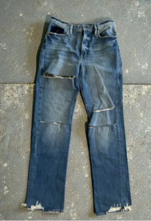 FRAME Women's Foothill Distressed Straight Leg Jeans Size 27 thumbnail 1