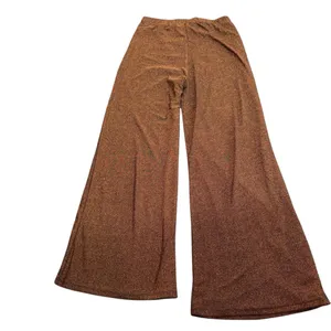 Lulus Size M Follow The Festivities High Rise Wide Leg Pants Copper Metallic NWT thumbnail 4