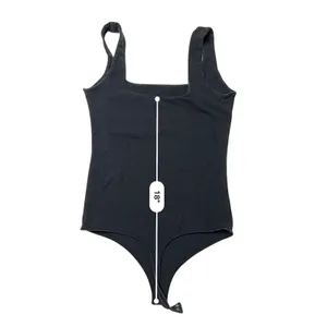 Abercrombie & Fitch Soft A&F Black‎ Sleeveless Bodysuit MEDIUM Seamless Punk Y2k thumbnail 7