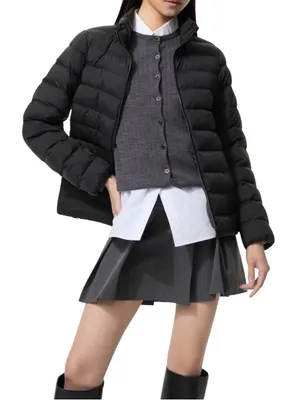 UNIQLO Ultra Light Down Black Puffer Jacket Zipper Front Womens Size XL thumbnail 10