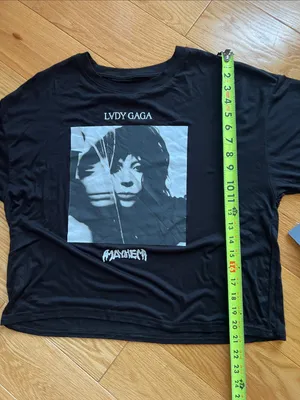 lady Gaga Black Graphic Short Sleeve Tee with Mayhem whimsygoth vibes thumbnail 7