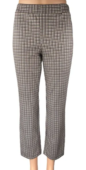 Sanctuary Women's Multicolor Plaid Check High Rise Crop Trousers Pants Size S thumbnail 1