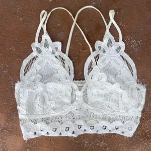 Free People White lace bralette top sz s thumbnail 1