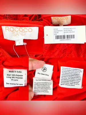 Rococo Sand Eliza‎ Lace Maxi Dress Cutout Blood Orange Small NWT thumbnail 6