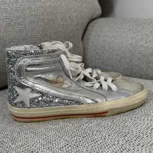 Golden Goose Slide with‎ Laminated Leather Upper and Silver Glitter Size 36 thumbnail 8