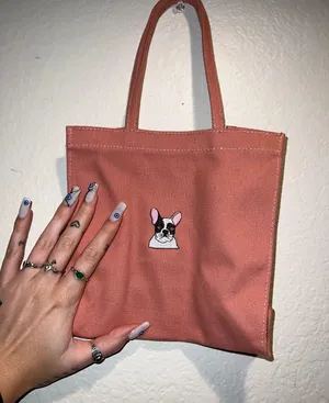French Bulldog Mini Tote Pink thumbnail 2