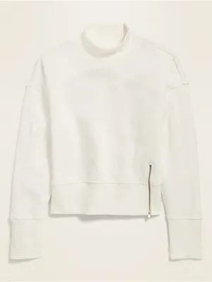 Old Navy Loose Mock Neck Side Zip Sweatshirt thumbnail 2