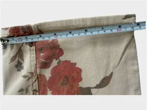 Easel Floral Print Barrel Denim Pants Size M thumbnail 6