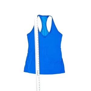 Lululemon Wild And Free Tank Top Bright Shocking Blue Mesh Back‎ Size 6 thumbnail 6