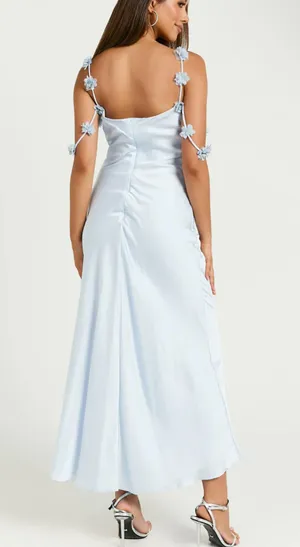 Blue Floral Dress Showpo thumbnail 7