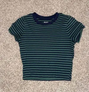 Hollister baby tee green and blue thumbnail 1