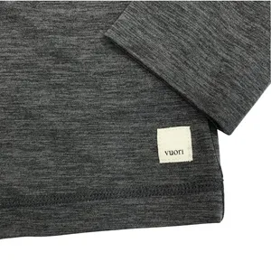 VUORI Lux Crew LS Tee Sz S Grey Heather Oversize Athletic Travel Everyday Clasic thumbnail 5