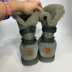 Emu Alba shearling style boots‎ winter suede leather women’s size 6 gray thumbnail 5