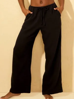 Shade & shore women’s Gauze swim cover up pants size small thumbnail 1