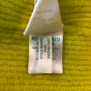 J Crew Half-Zip Stretch Sweater Wool Blend Ribbed Oversized Bright Yellow S thumbnail 5