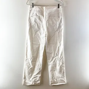 Pilcro Anthropologie Joey Straight Leg High Rise Jeans Distressed White 28 thumbnail 7