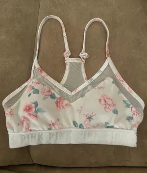 PINK - Victoria's Secret Velvet Floral Bralette thumbnail 1