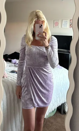 cute silk pink dress thumbnail 1