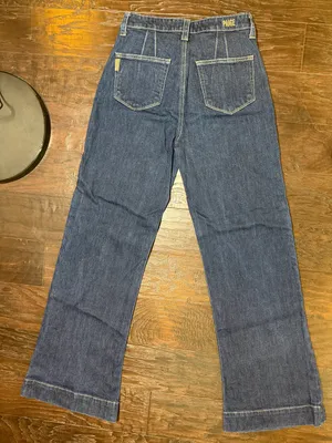 PAIGE Leenah High Rise Wide Leg Jeans Sz 28 Ceremony Dark Wash Stretch Denim thumbnail 3