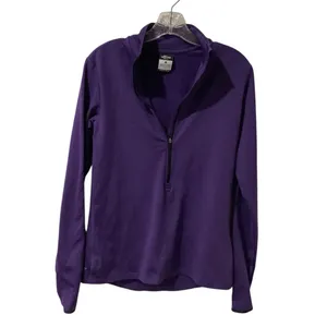 Nike Pro Dri-Fit Women's Deep Purple Zipper Jacket EXCELLENT CONDITION Size L thumbnail 12