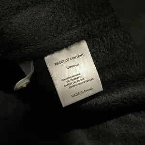 Wool Trench Coat Winter Jacket Parka Bomber Office Coat Wool Jacket Fall Long Jacket Black thumbnail 9