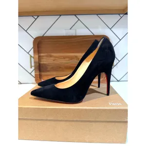 Christian Louboutin Alminette black suede 100MM pointed-toe pump size 38W2 thumbnail 4