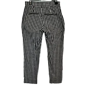 Hollister Pants Womens Size M Black White Plaid Elastic Waist Pockets preppy thumbnail 2
