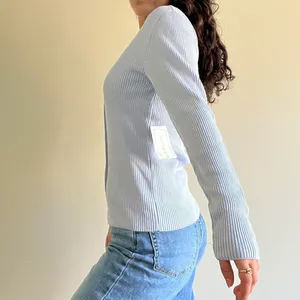 Pierre Cardin Baby Blue Rib Knit Nwt Cardigan thumbnail 2