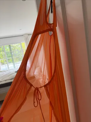 Sheer orange swim cover up - Women thumbnail 2