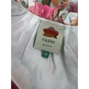 Farm‎ Rio Macaw Bloom Off-White Tropical Floral Cotton Mini Dress XS thumbnail 13