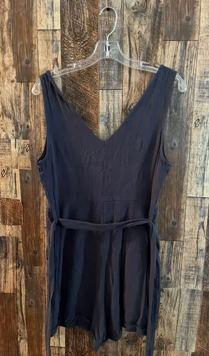 VICI - GARNER POCKETED BUTTON DOWN TIE ROMPER - NAVY thumbnail 6