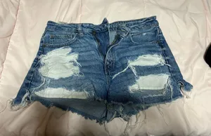 American Eagle Strigid Jean Shorts Ripped thumbnail 1
