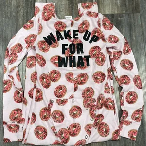 VICTORIA'S Secret PINK Donut Long Jane Thermal Onesie Size Small thumbnail 8