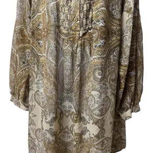 Lane Bryant Brown Paisley‎ Tinsel Sheer Tunic Bohemian Peasant Career 18/20 thumbnail 4