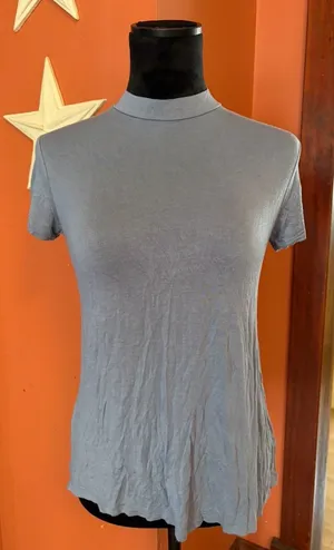 5/$25‼️ Active USA Classic Short-Sleeve Mock Neck Top thumbnail 1