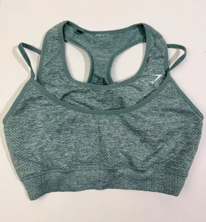 Gymshark Vital Seamless Sports Bra Teal Marl Racerback Small‎ (Estimated) thumbnail 1