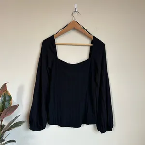 Free People Black Square Tie Neck Blouse thumbnail 10